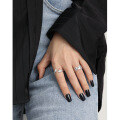 wholesale S925 Sterling Silver Korean Version Ins Niche Design Irregular Surface Micro-Set Zircon Textured Open Adjustable Ring for Women-0-3