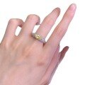 wholesale 925 Silver New Jewelry Pave Full Diamond 5*10 Yellow Marquise Personality Ring for Women Simple Daily Ins Style-0-4