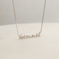 wholesale S925 Sterling Silver Entire Body Red Elk Vintage Train Pendant Necklace for Women, Creative and Retro Train Collarbone Chain-BX0482-White Gold 925 Silver