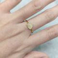wholesale S925 Sterling Silver Plated with Moissanite, Exquisite Craftsmanship, Golden Dawn Series Small Ring for Women-0-3