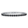 wholesale S925 gold-plated silver cross-border source full circle 4mm round black moissanite bracelet unisex hip-hop style-0-5