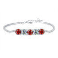 Sterling Silver Cross-Border Four-Prong Moissanite Bracelet-0-7