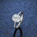 S925 Silver Oval-Cut Moissanite One-Carat Ring for Women-0-2