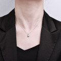 Metal Pendant Necklace, Classic Round Snowflake Design, 50-Point Moissanite, Live Stream Exclusive, Wholesale-0-2