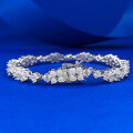 wholesale 925 Silver, Mu Jing Jewelry New Classic Daily Fashion OL Live Broadcast Hit Small Fresh Full Diamond White Bracelet-0-2