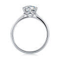 wholesale Simulated moissanite ring for women, 1 carat engagement and wedding ring in a simple, fresh, and classic Japanese and Korean style-0-4