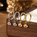 wholesale S925 Sterling Silver Evil Eye Hoop Earrings with Ear Clasps, Creative and Unique Trendy Eye Design, Niche and Artistic Earrings-0-0
