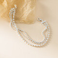 wholesale S925 Sterling Silver Fresh and Sweet Ins Style Niche Design Three-Layer Small and Large Beaded Bracelet S7921-0-3