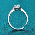 S925 Silver Moissanite Marquise Shape 1 Carat Women's Ring-0-1