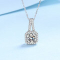 wholesale PT950 gold-plated S925 necklace for women with moissanite backpack pendant, full diamond pave setting, factory direct wholesale-0-0