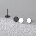 wholesale S925 Sterling Silver Round Stud Earrings, Minimalist and Compact Style for Men, Ideal for Healing Piercings, Model M03923-0-2