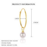 wholesale S925 Sterling Silver Geometric Zircon Earrings For Women, European And American Fashion Set, French Luxury Ear Cuffs-E4717-Gold/Single 925 Silver