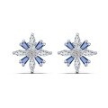 wholesale S925 Sterling Silver Women's Cross Snowflake Stud Earrings Light Luxury Design New Style Earrings for Women-0-6