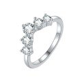 wholesale 18k gold-plated 925 silver full moissanite V-shaped half-circle stack ring for TikTok live and Instagram-0-4