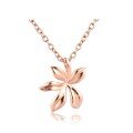 wholesale 18K Gold Fashion Commuter Floral Pendant Women's Ins Fresh Sweet 9K Rose Gold Plain Gold Necklace Pendant One-Click Dropshipping-0-4