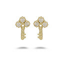 wholesale 9K Gold Artini Jewelry Mini Diamond Key Earrings Hypoallergenic Exquisite Light Luxury Earrings Gift for Women-0-4