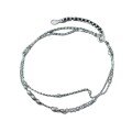 wholesale S925 Sterling Silver Sweet Ins-style Double-Layer Rotating Bead Anklet Simple Design Engraved Lucky Bead Anklet S7292-0-4