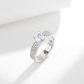 S925 Silver 18k Gold Plated 1ct Moissanite French Engagement Ring-0-0