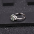 wholesale S925 silver inlaid natural crystal gemstone ring, women's。-0-2