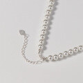 wholesale S925 Sterling Silver Korean Style Ins Minimalist Design White Pearl Necklace Y01547-0-4