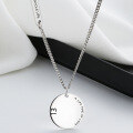 wholesale S925 Sterling Silver New Round Pendant 1341 "You Are My Life" Couple Necklace Hip Hop Trendy Necklace-0-3