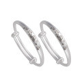 wholesale 999 Sterling Silver Year of the Snake Baby Bracelet, Blissful and Joyful, Smooth Children's Pure Silver Bangle, Infant Full Moon First Birthday Gift-0-4
