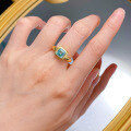 wholesale S925 Sterling Silver Astor Cut 7*7mm Aquamarine Ring, Minimalist, Suitable for, New Style byJewelry-0-3