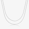 wholesale 925 Sterling Silver Double Layer Necklace for Women, High-End Adjustable Sliding Cross Chain for Stackable Wear, Versatile Minimalist Ins Style-0-6