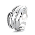 wholesale S925 Silver Cloud Tide Pavilion Fashion Retro Creative Leaf Design Fresh and Stylish Versatile Open Ring-0-4