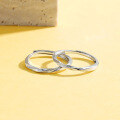 wholesale S925 sterling silver Möbius couple rings, a pair of men's and women's lightweight luxury high-end 520 gift for girlfriend-0-5