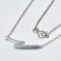 wholesale 18K Gold, White Gold, Diamond, 9K Rose Gold Women's Necklace, Collarbone Necklace, Matching Accessory Chain in Japanese and Korean Style-Gold 9K-Moissanite