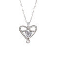 wholesale S925 Sterling Silver Infinity Love Heart Pendant Necklace for Women, Versatile and High-End, Ideal Gift for Girlfriend-0-4