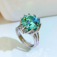 wholesale Sterling Silver Zhuo Zhifan New Rich Woman Series Lotus Ring for Women, Noble, Light Luxury, High-End, Aloof Temperament-R336 Lotus Ring Size 5