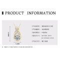 S925 Sterling Silver Moissanite Necklace, Luxury Minimalist Infinity Waterdrop Pendant Choker-0-18