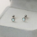 wholesale S925 Sterling Silver Fresh and Sweet Ins Style Niche Design Personalized Opal Thread Earrings M05967-0-2