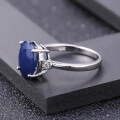 wholesale S925 Silver Manufacturer Direct Supply In-Stock Sapphire Ring for Women,。-0-2
