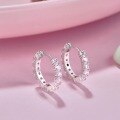 wholesale S925 sterling silver French new style women's earrings with pave colorful zirconia inlay, fashionable wedding design, wholesale-0-0