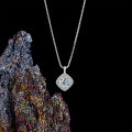 925 Sterling Silver Moissanite Pendant Necklace, Luxurious Clavicle Chain-0-1
