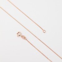 wholesale S925 Sterling Silver Women's Korean-style Minimalist Box Chain Necklace Wholesale Box Chain Accessories-0.65 Box Chain 40cm-White Gold>925 Silver