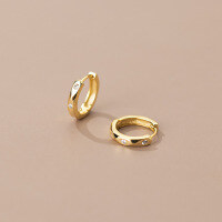 wholesale S925 silver earrings for women, Korean and Japanese style, minimalist and fresh fashion ear clips, personalized diamond-embedded rhombus ear accessories G2279-S925 Silver-Silver Earrings>925 Silver