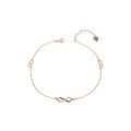 wholesale 925 Sterling Silver Infinite Loop Figure 8 Anklet for Women, Minimalist Korean Style, Niche High-End Ankle Chain for Summer-0-4