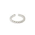 wholesale S925 Sterling Silver 587 Korean Version Ins Niche Minimalist Twist Braid Ring for Women Versatile Wholesale Jewelry-0-4