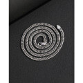wholesale 925 Sterling Silver Cuban Chain Necklace for Men, Hip-Hop High-End Style Versatile Thick Curb Chain Men's Collarbone Necklace-0-1