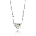 wholesale Silver, ShiPei Jewelry New 10ct Heart-Shaped Necklace for Women, White G Color High Carbon Diamond 10*12 Pendant, 40+5cm-0-1