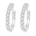 wholesale Fashionable D-color moissanite small round hoop earrings in 10k/14k/18k white gold, rose gold, or yellow gold-0-3