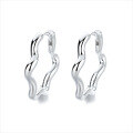 wholesale S925 Sterling Silver European and American Minimalist Wave Lace Geometric Fresh Design Versatile Earrings-0-4