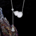 Sterling Silver Iridescent Butterfly Necklace, Light Luxury Versatile Pendant-0-0