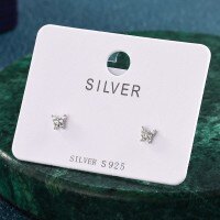 S925 Sterling Silver Minimalist Bear Earrings Wholesale-S925 Sterling Silver YR1-5585B 925 Silver
