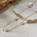 wholesale S925 Sterling Silver, 14K Gold Metal Material OT Clasp Natural Baroque Pearl Necklace Factory Direct-0-2