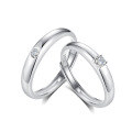 wholesale S925 Metal New Couple Rings for Men and Women, Original Design, Niche, High-End, Light Luxury Matching Bands, Simple and Elegant Ring-0-4